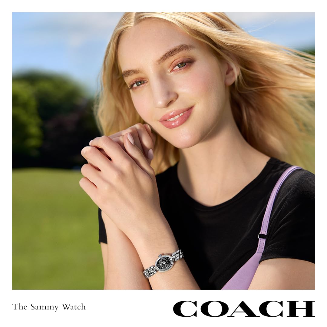 COACH Women's Sammy 2H Quartz Bracelet Watch, 22.5mm Petite Oval Case, Premium Fashion, Everyday Wear - Gift for Her