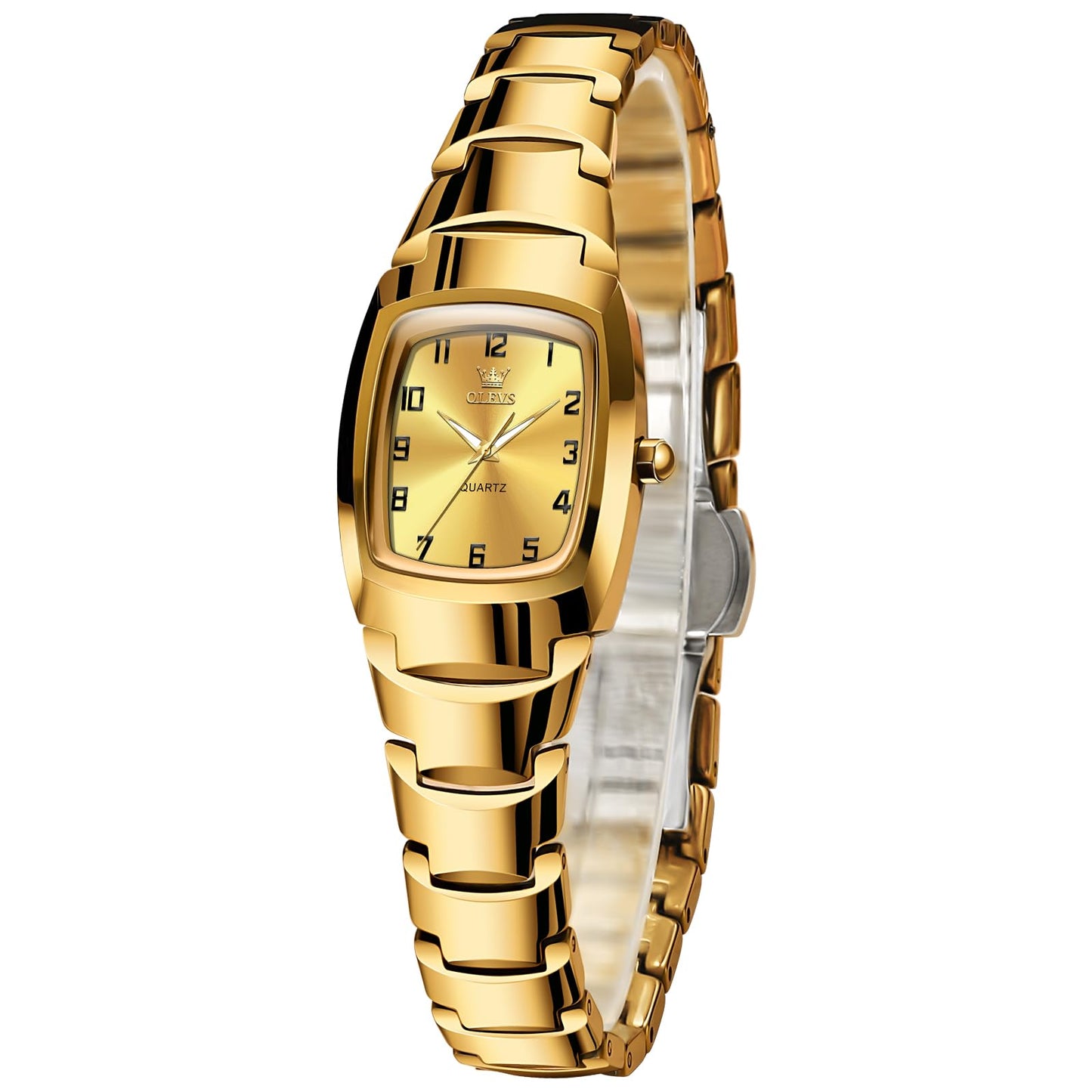 OLEVS Watch Women Luxury Dainty Vintage Square/Round Small Watches for Women Waterproof Stainless Steel Analog Women's Watches with Day Date Fashion Dress Easy Read Female Watch Reloj para Mujer