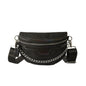 Thick Chain Women's Fanny Pack Plaid leather Waist Bag Shoulder Crossbody Chest Bags Luxury Designer Handbags Female Belt Bag
