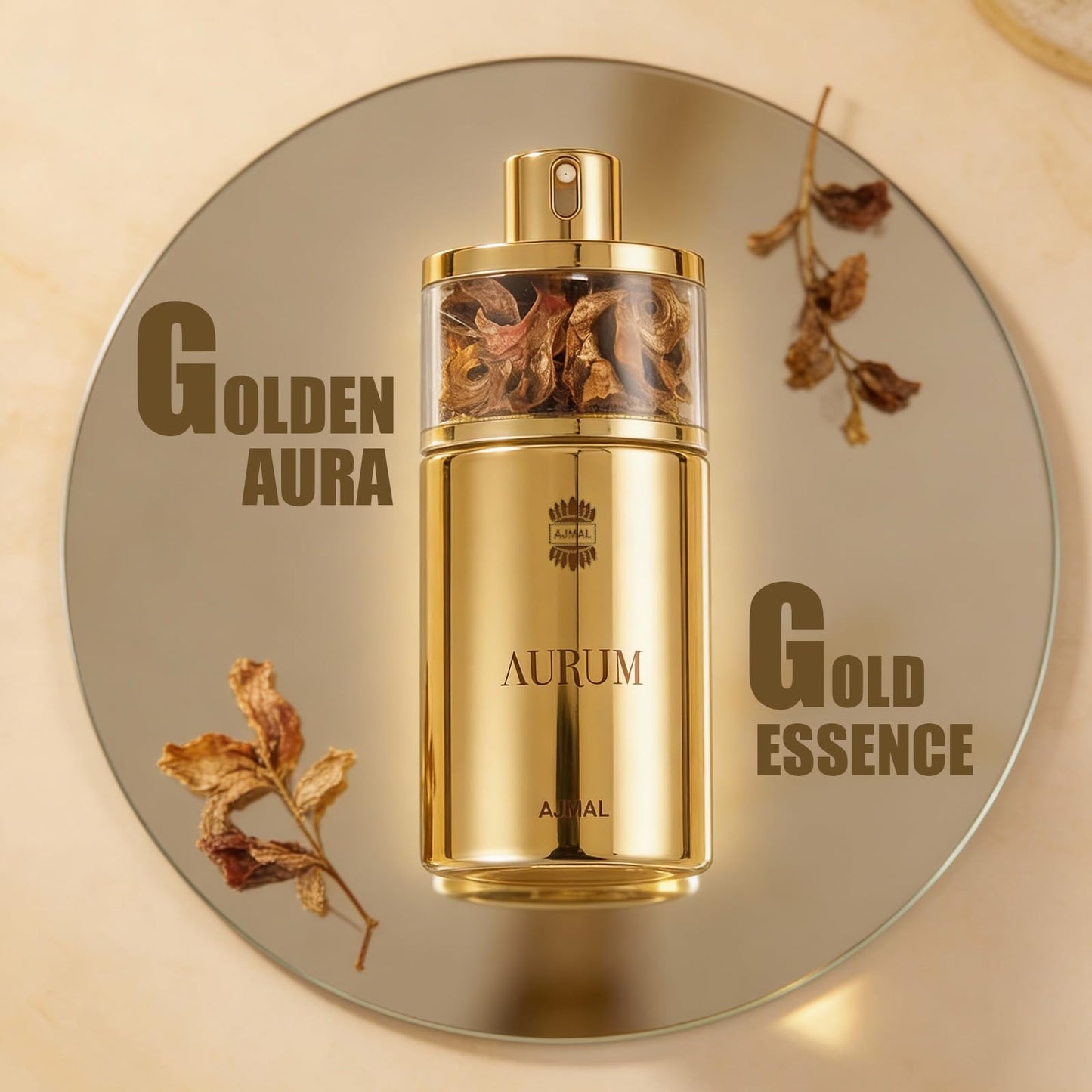 Ajmal Aurum Eau de Parfum 2.5 oz (75 ml) for Women | Fresh, Fruity & Floral Oriental Perfume with Amber, Musk & Vanilla | Long-Lasting Luxury Scent from Dubai