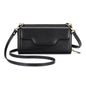 nuoku Small Purse for Women, RFID Blocking Wristlet Wallet, Crossbody Clutch with Cell Phone Pocket black