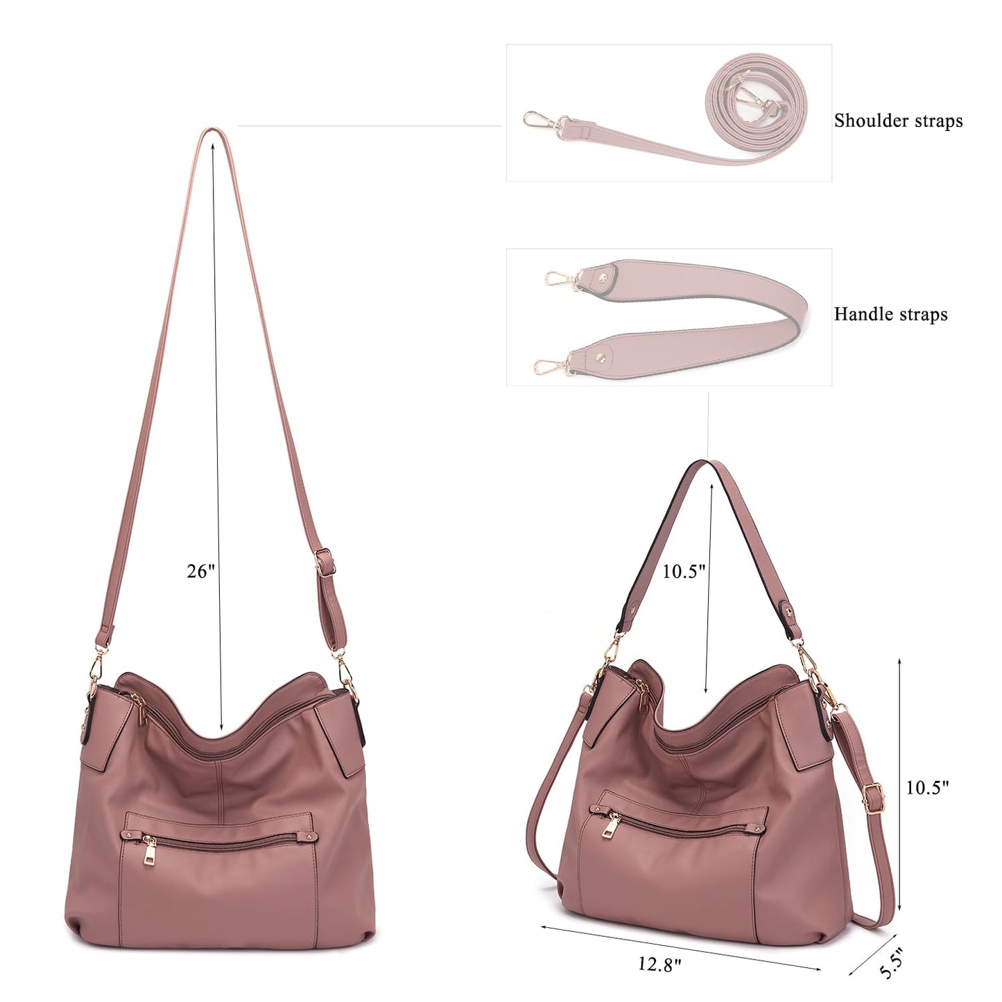 Large Crossbody Bags Ladies Shoulder Handbags Purse and Wallet Set for Women Totes Hobo Purses