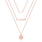 Turandoss Dainty Layered Choker Necklace, Handmade Y Pendant Necklace Multilayer Bar Disc Necklace Adjustable Layering Choker Necklaces for Women