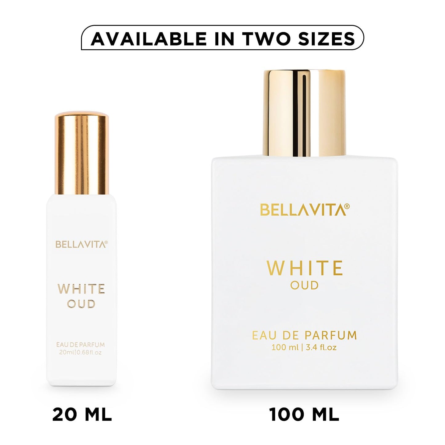 Bellavita Luxury WHITE OUD Eau de Parfum | 20 ml (0.7 fl.oz.) | Travel Size Perfume for Men and Women | Fruity, Artemisia Lemon, Freesia, and Tobacco Notes | Long Lasting Unisex Fragrance