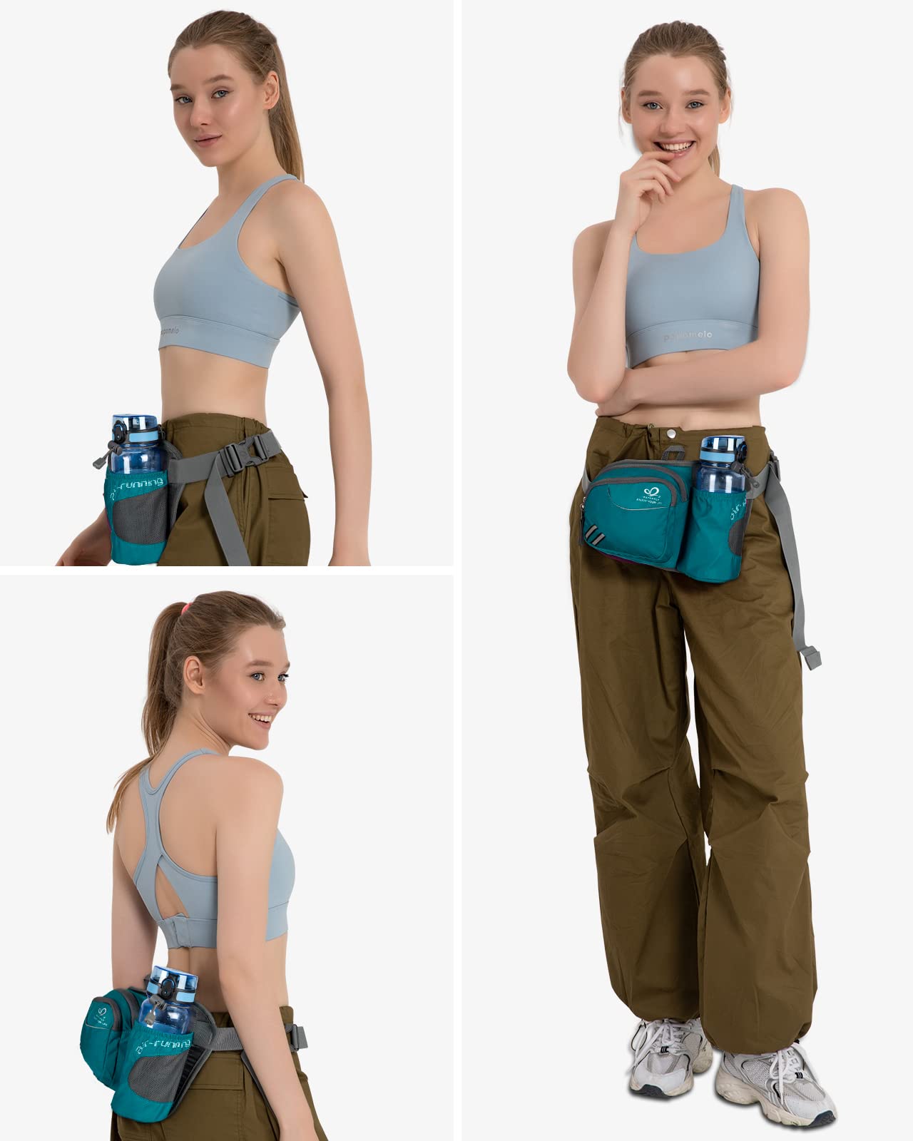 WATERFLY Fanny Pack Waist Bag: Waist Pack for Women Men with Water Bottle Holder Hiking Fanny Pack for Running Walking DogWalking Travel Cycling