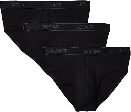 2(X)IST 3-Pack Essential No Show Brief Black New Logo LG (Clearance)