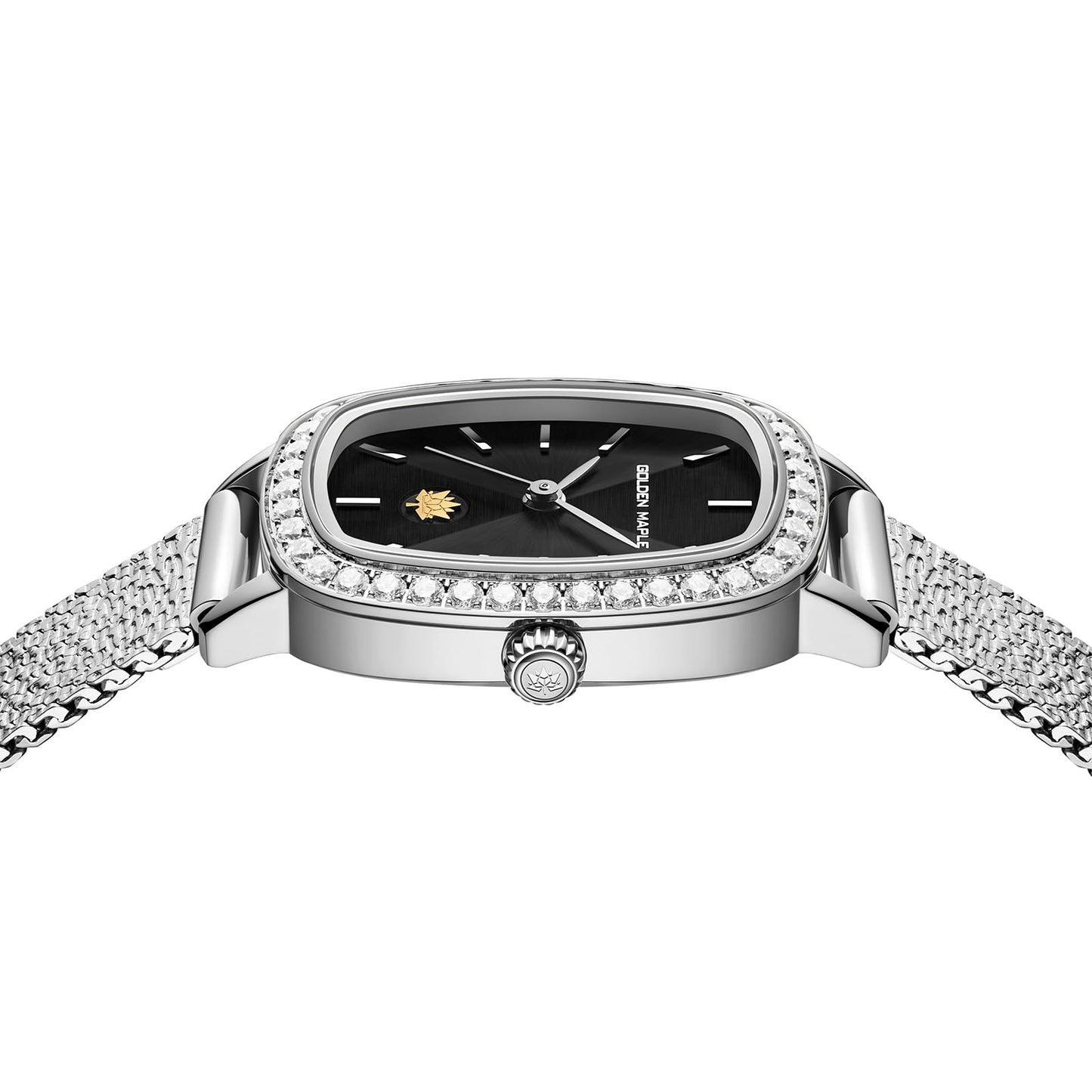 GOLDEN MAPLE Watches for Women, Dainty Gold Watch with Small Stainless Steel Case, Quartz Movement and Water Resistant, Adjustable Mesh Band