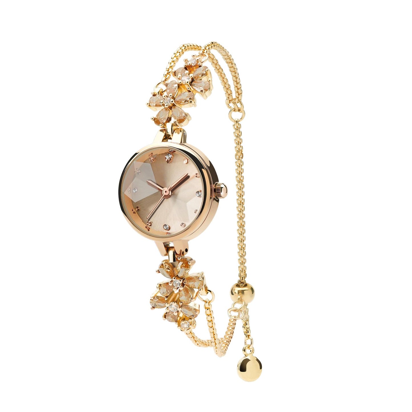 TIME100 Women's Bracelet Watches Ladies Quartz Wrist Watch with Green Dial Bezel with Crystals in Movement Bracelet Strap with Diamonds Waterproof