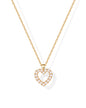 PAVOI 14K Gold Plated Cubic Zirconia Heart Necklace | Cute Dainty Love Pendant Necklaces for Women - Valentines Day Trendy Jewelry