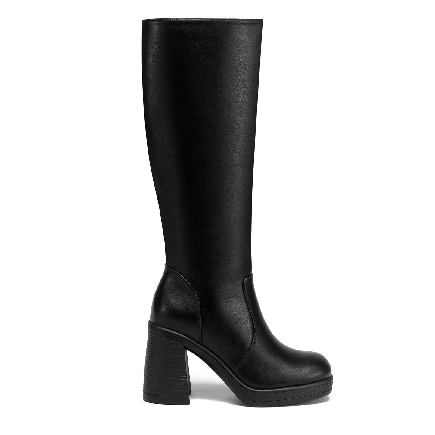 Glamnest Platform Knee High Boots for Women Chunky Heel square Toe Leather Long Boots Side Zipper Tall Boots White Boots 11Glamnest Platform Knee High Boots for Women Chunky Heel square Toe Leather Lo…open box.