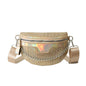 Thick Chain Women's Fanny Pack Plaid leather Waist Bag Shoulder Crossbody Chest Bags Luxury Designer Handbags Female Belt Bag