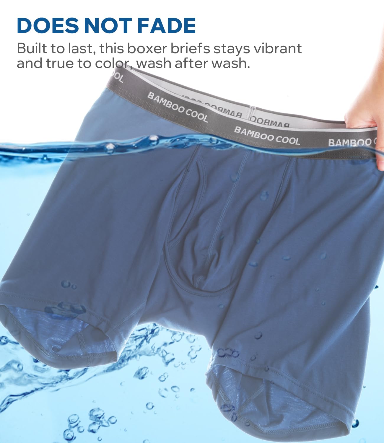 BAMBOO COOL Ultra Soft Mens Underwear Boxer Briefs Multi-pack | Bamboo Fabric‌,No Ride Up,More Breathable Than Cotton