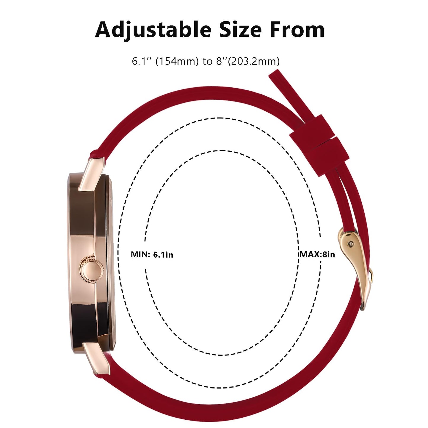 Women's Analog Nurse Watch with Second Hand for Nursing, 12/24 Time, Silicone Band, Easy Read