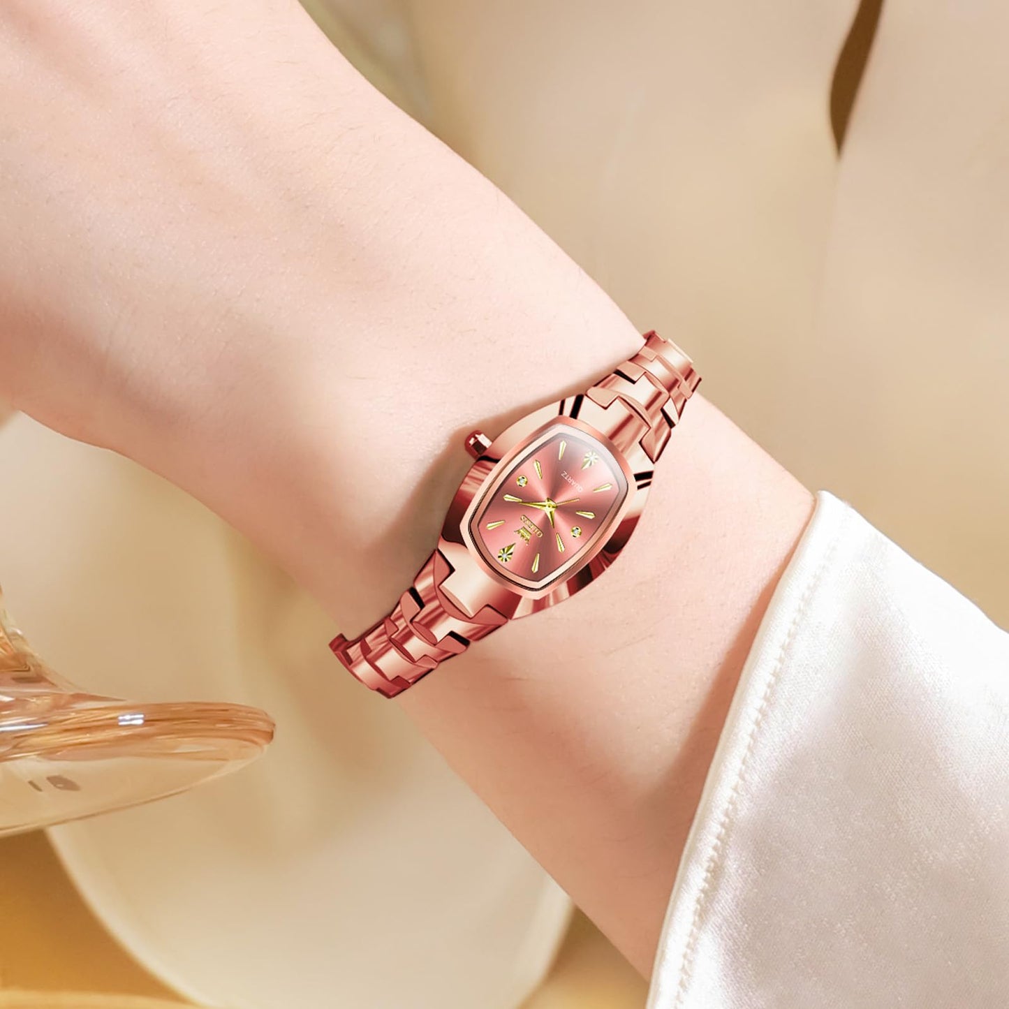OLEVS Women's Luxury Elegant Watch, Fashion Waterproof Ladies Dress Watch, Stainless Steel Gold Silver Watches for Women, Small Wrist with Day Date, Ideal for Gift Daily Wear