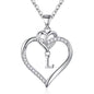 STORUP Heart Initial Necklaces for Women Girls, 14K-Gold-Plated Initial A-Z Heart Necklaces for Teen Girl Jewelry Birthday Gifts for Girls Women Her Wife Mom