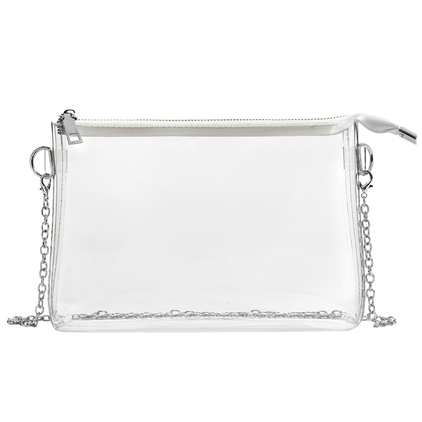 BS-VOG Clear Purse for Women - Stadium Approved Small Crossbody Bag with Zipper, Clear Stadium Bag for Concerts, Sports