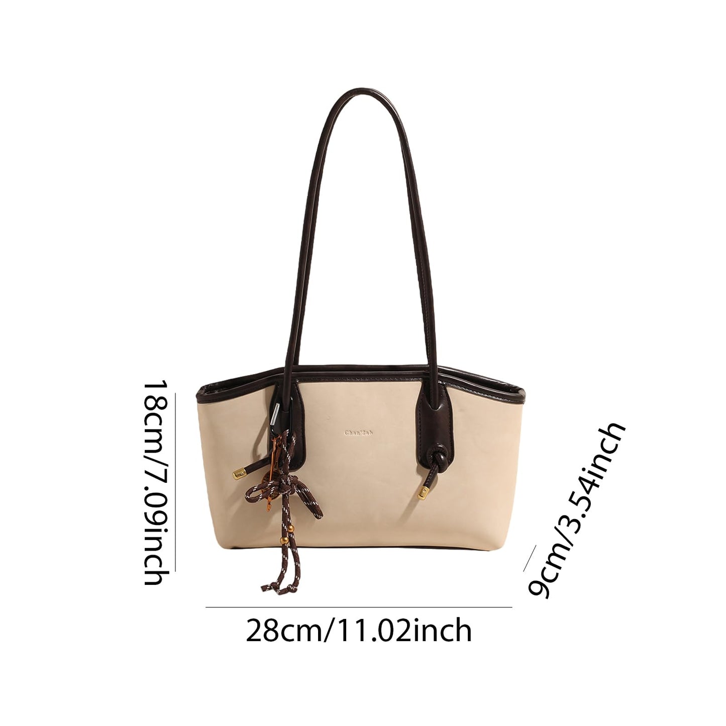Shoulder Bag for Women Brown Purse Vintage Leather Shoulder Handbag Trendy Everyday Purse with Pendant