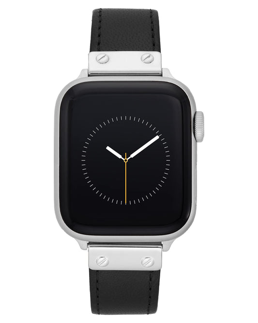 Anne Klein Leather Fashion Band for Apple Watch Secure, Adjustable, Apple Watch Band Replacement, Fits Most Wrists