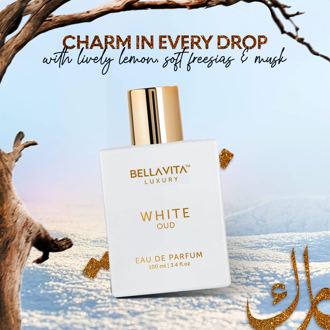 Bellavita Luxury Honey Oud Eau de Parfum | 100 ml (3.4 fl.oz.) | Perfume for Men and Women | Sweet Honey, Bergamot, Oud, and Amber Notes | Women's Day Special