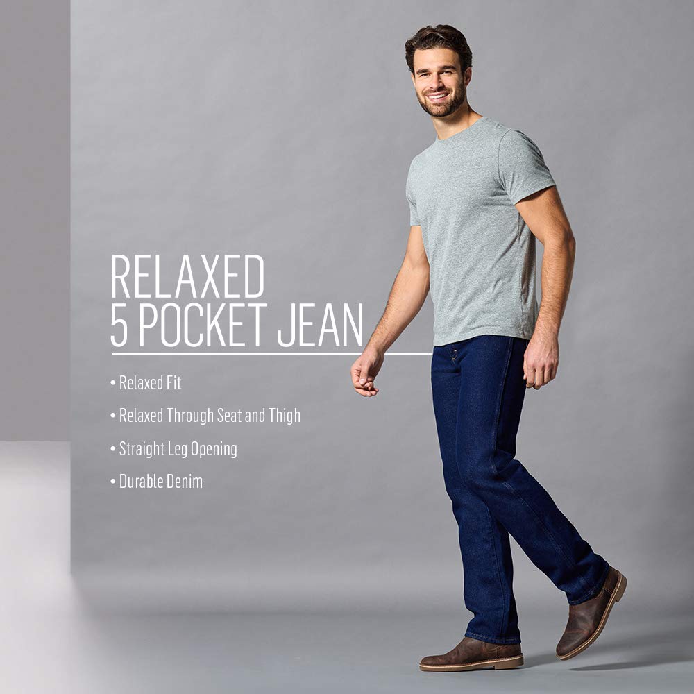 Rustler Men's Classic Relaxed Fit Classic Relaxed Fit, Dark Tint, 36W x 30L