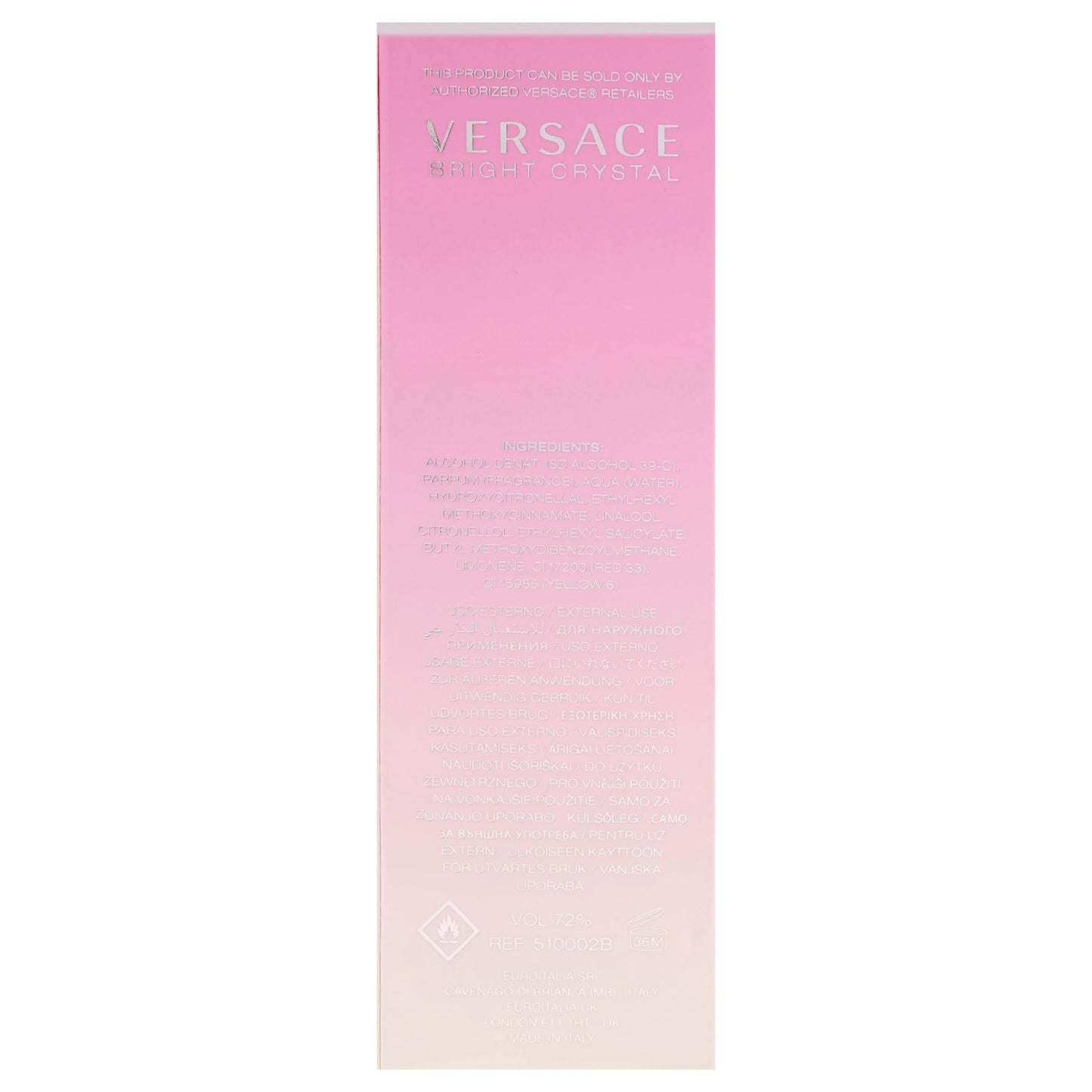 Versace Bright Crystal by Versace for Women 6.7 oz Eau de Toilette Spray