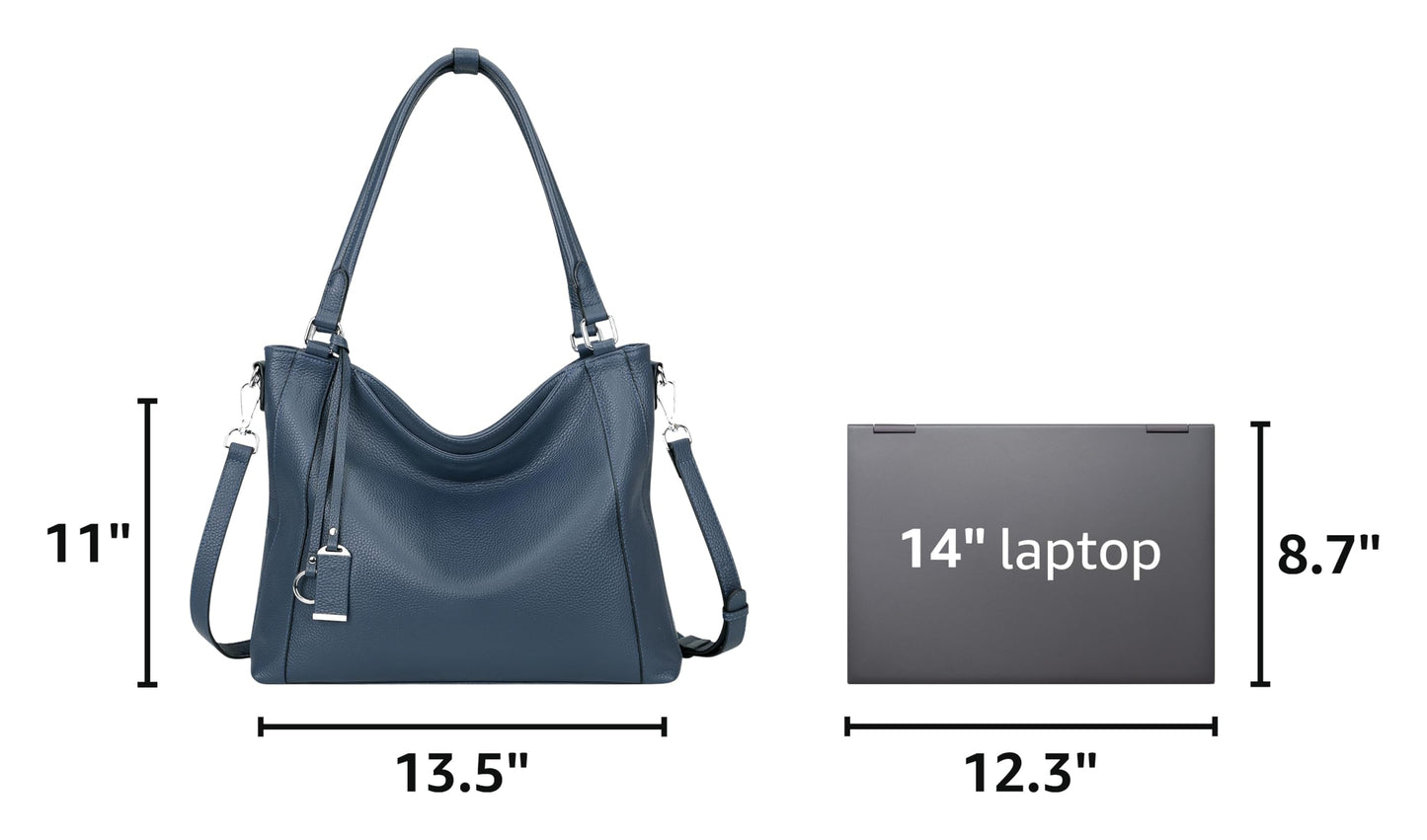 Over Earth Genuine Leather Purses for Women Large Hobo Bags Lady Shoulder Handbags with Detachable Strap