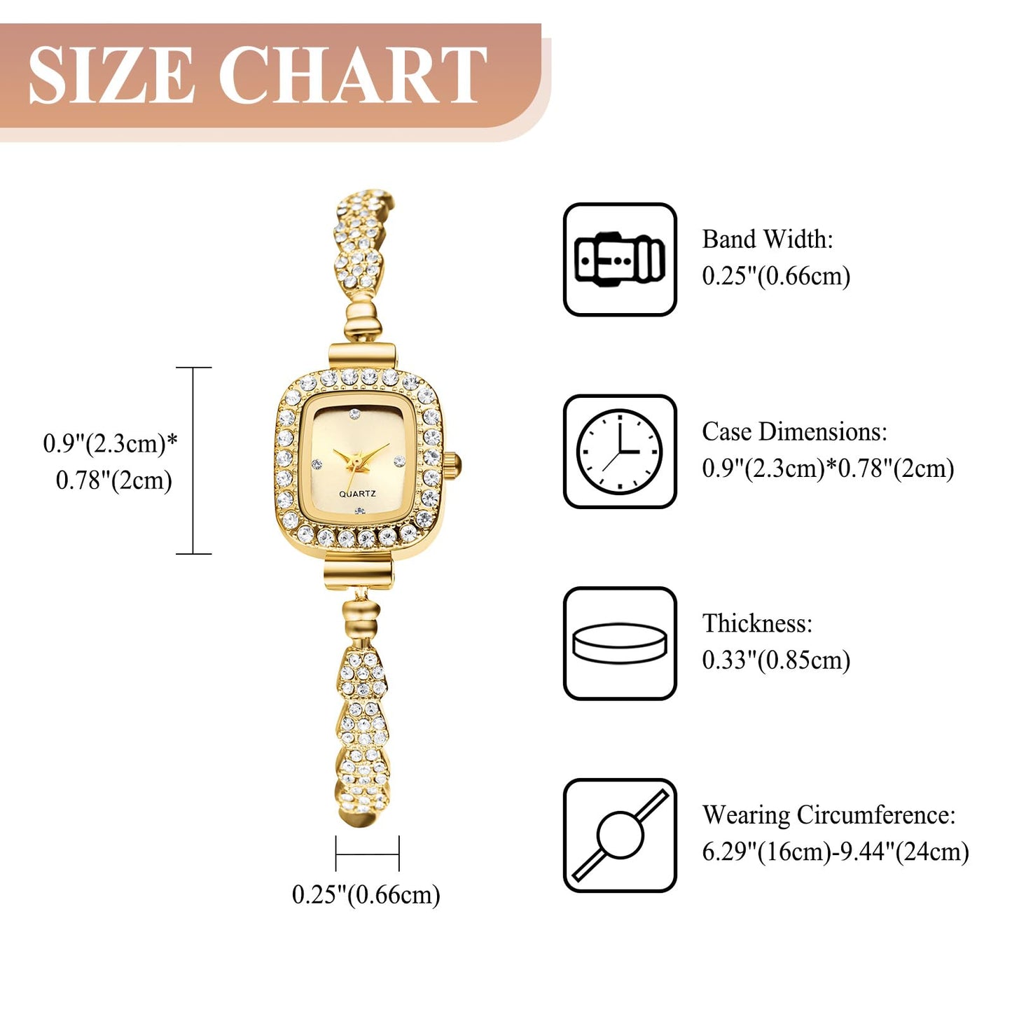 OIDEA Womens Full Diamond Bracelet Watch: Luxury Rhinestone Diamond Square Dial Analog Quartz Wrist Watch Detachable Strap Casual Dress Ladies Watch Valentine's Day Gift