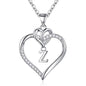 STORUP Heart Initial Necklaces for Women Girls, 14K-Gold-Plated Initial A-Z Heart Necklaces for Teen Girl Jewelry Birthday Gifts for Girls Women Her Wife Mom