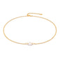 Aobei Pearl 18K Gold Plated Paperclip Chain Choker Satellite Chain Freshwater Cultured Biwa Pearl Pendant Necklace Dainty Turquoise Jewelry for Women