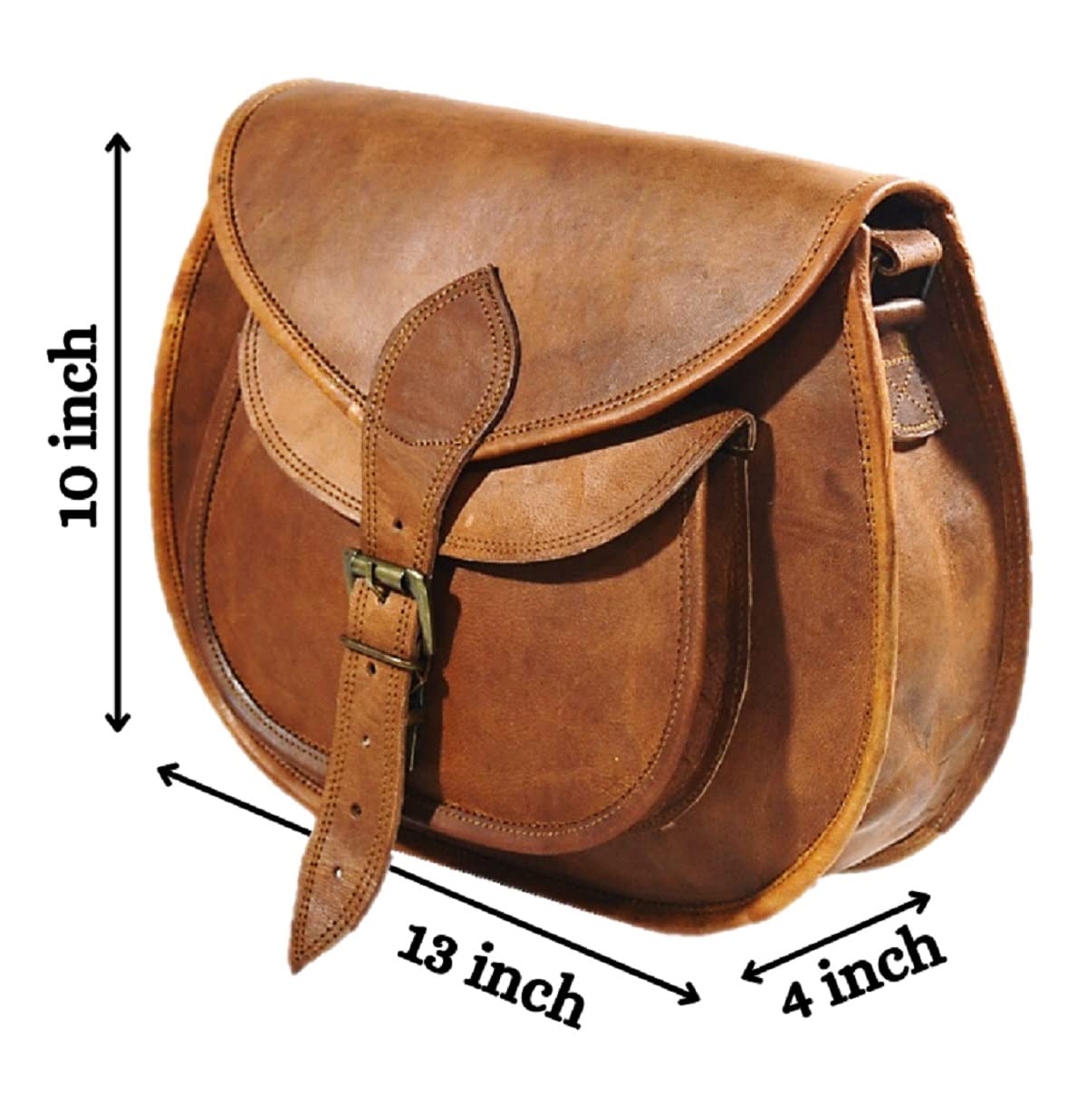 Satchel And Fable Handmade Vintage Crossbody Leather Bags for Women Shoulder Handbag