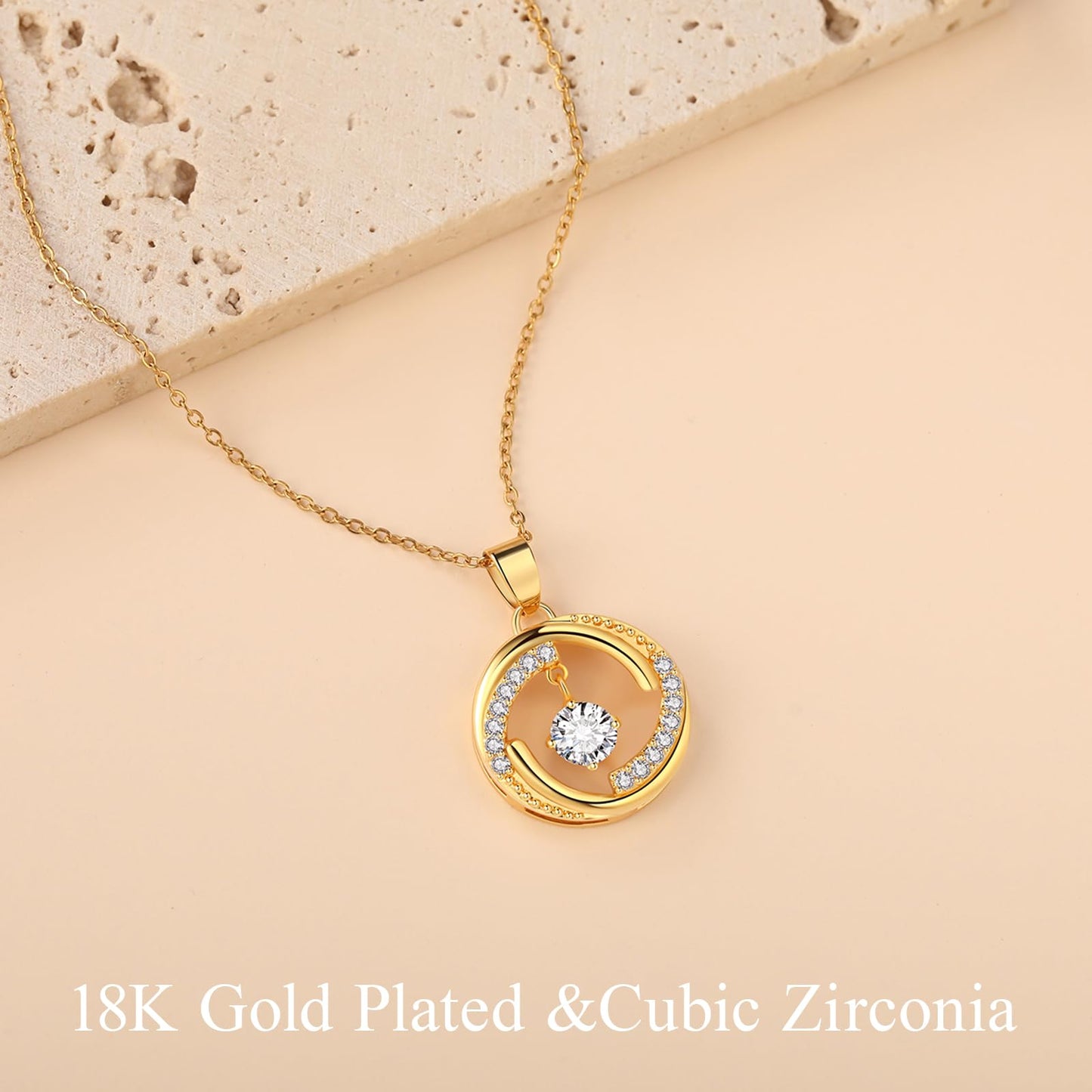 Dainty Gold Necklace for Women, 18K Real Gold Plated Necklace, White Gold Cross Silver Necklace, Cubic Zirconia Necklace, Birthday Gifts for Women Jewelry