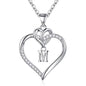 STORUP Heart Initial Necklaces for Women Girls, 14K-Gold-Plated Initial A-Z Heart Necklaces for Teen Girl Jewelry Birthday Gifts for Girls Women Her Wife Mom