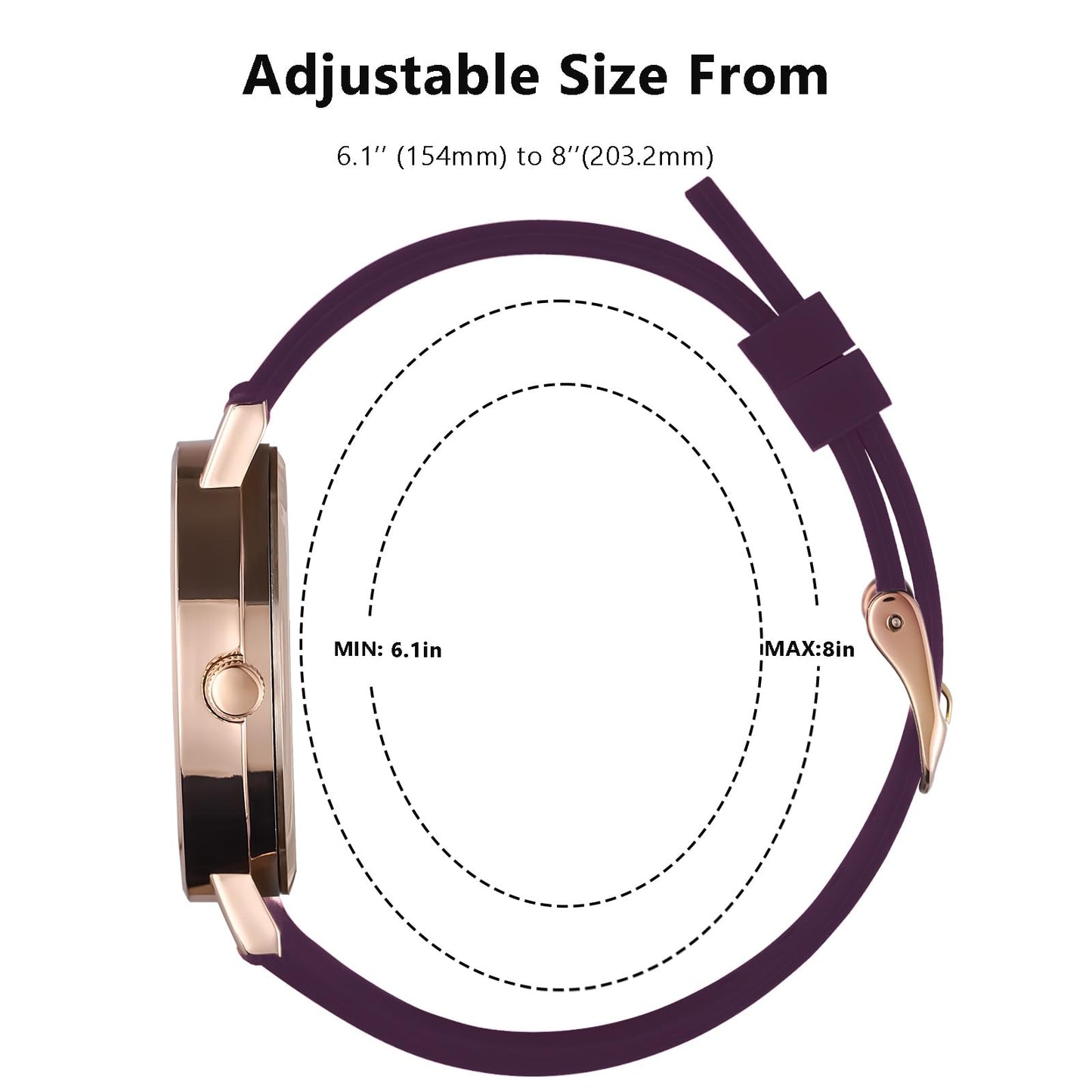 Women's Analog Nurse Watch with Second Hand for Nursing, 12/24 Time, Silicone Band, Easy Read