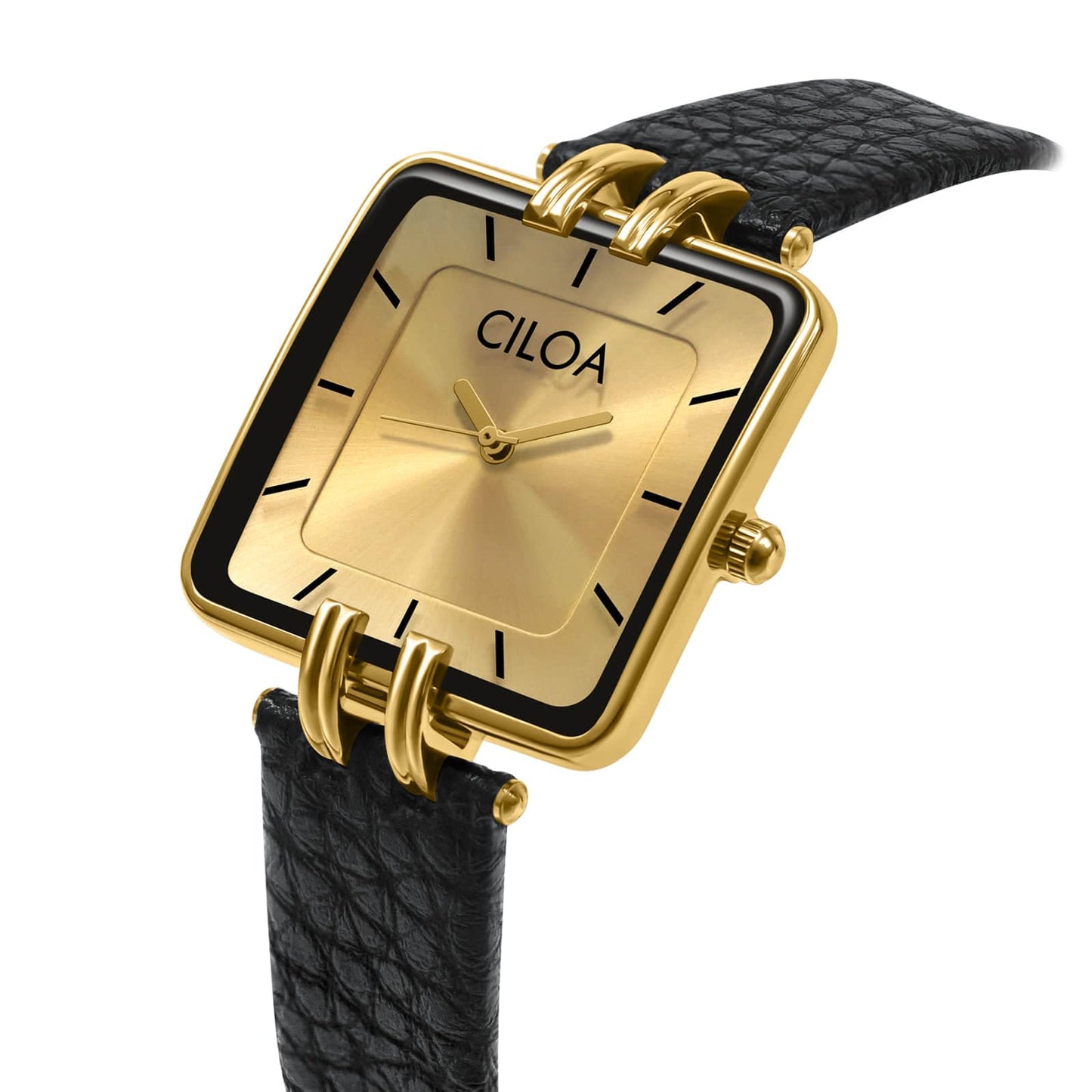 Women's Leather Strap Watch Dainty Elegant Gold Watches for Women Classic Casual Fashion Square Ladies Watch Gifts Present for Her