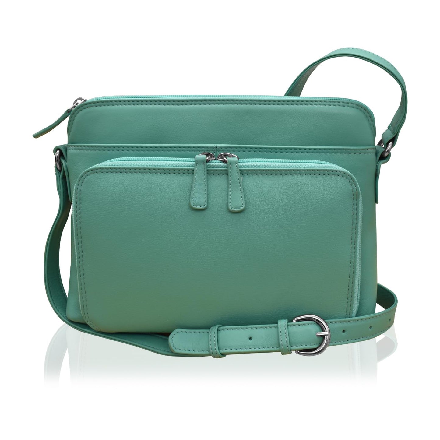 ili New York Genuine Leather Crossbody Bags for Women - Premium RFID Blocking Shoulder Bag Organizer with Adjustable Strap