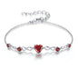 G&GEMSJEW Infinity Heart Birthstone Bracelets for Women, 925 Sterling Silver Women Charm Link Bracelet Adjustable, Birthday Anniversary Christmas Jewelry Gifts for Women Wife Mom Girlfriend Her
