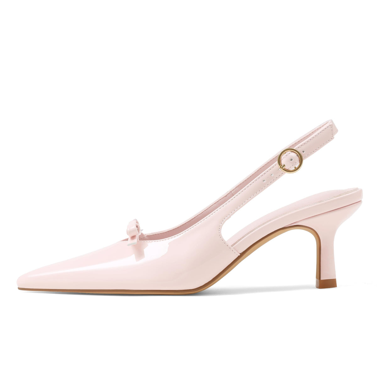 Mattiventon Pink Kitten Heels with Bow Closed Toe Slingback HeelsMattiventon Pink Kitten Heels with Bow Closed Toe Slingback Heels 7.5 size