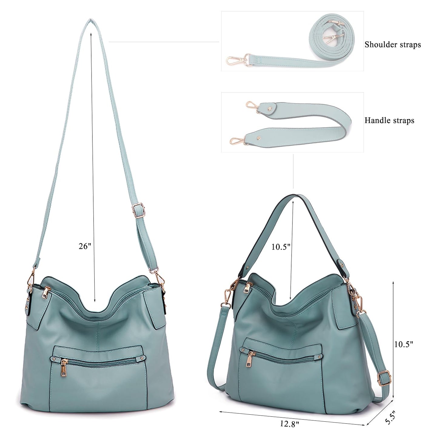 Large Crossbody Bags Ladies Shoulder Handbags Purse and Wallet Set for Women Totes Hobo Purses