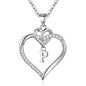 STORUP Heart Initial Necklaces for Women Girls, 14K-Gold-Plated Initial A-Z Heart Necklaces for Teen Girl Jewelry Birthday Gifts for Girls Women Her Wife Mom