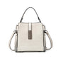Genuine Leather Bucket Crossbody Shoulder Purse for Women | Scratch-Resistant Cowhide, 5 Pockets, Magnetic Snap, Silver Hardware, 3-Way Carry, Lightweight, Ideal Gift