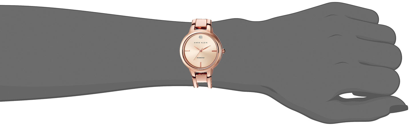 Anne Klein Women's Genuine Diamond Dial Bangle Watch
