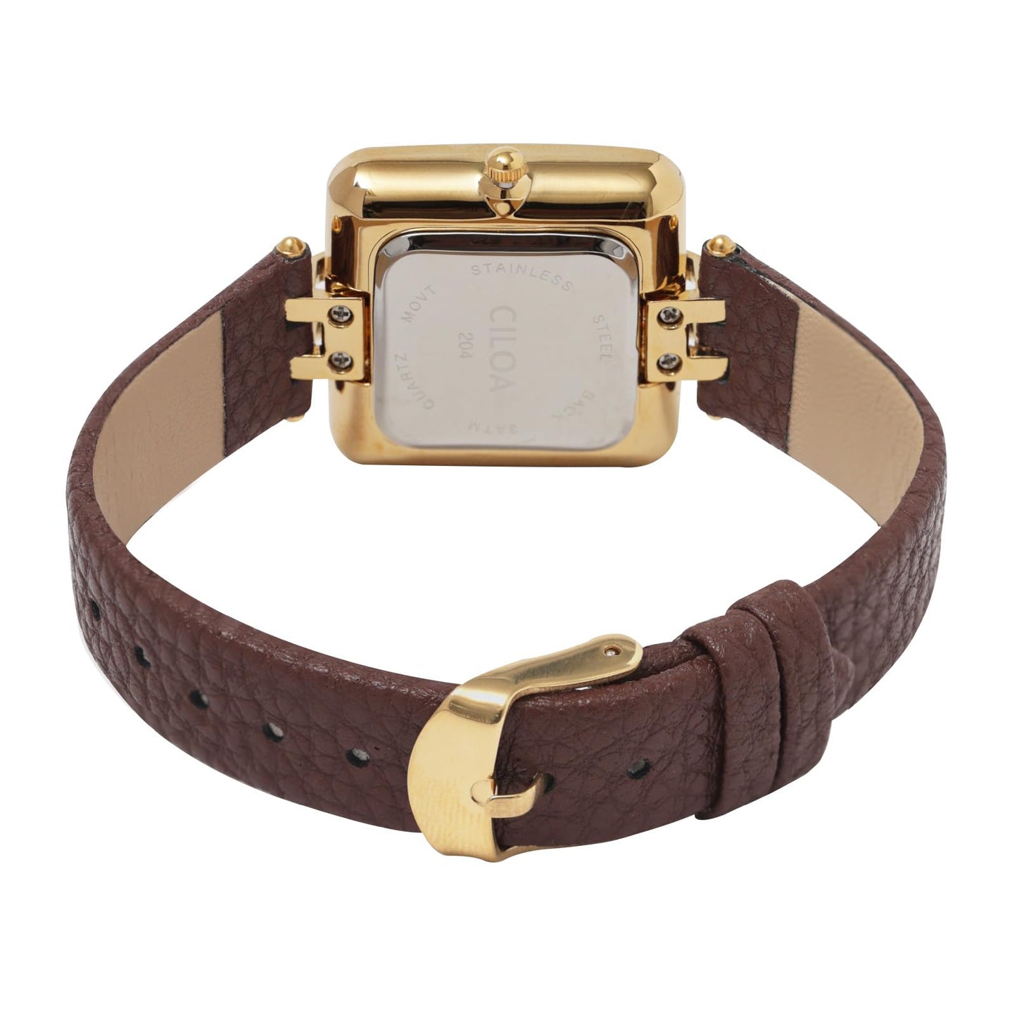 Women's Leather Strap Watch Dainty Elegant Gold Watches for Women Classic Casual Fashion Square Ladies Watch Gifts Present for Her