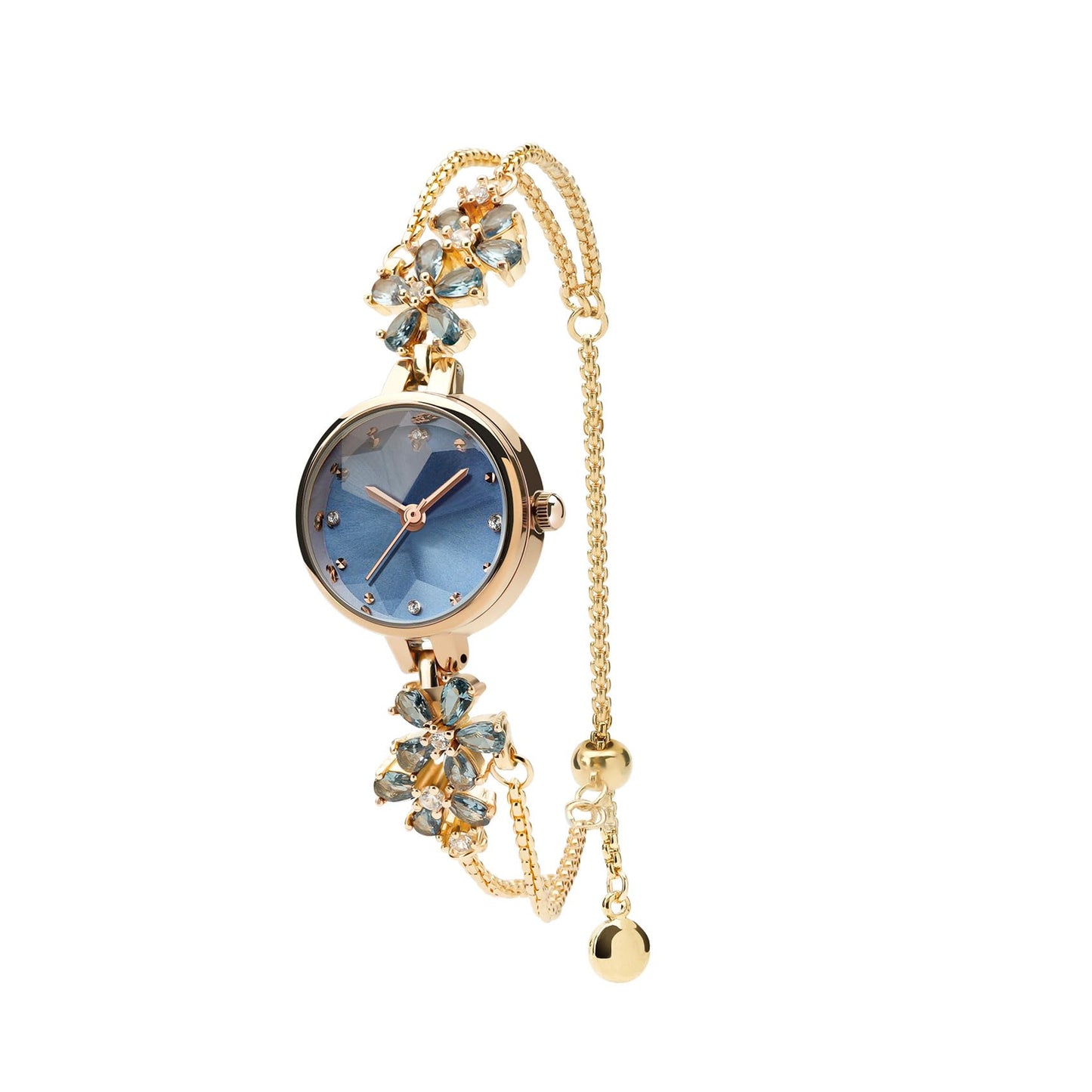 TIME100 Women's Bracelet Watches Ladies Quartz Wrist Watch with Green Dial Bezel with Crystals in Movement Bracelet Strap with Diamonds Waterproof