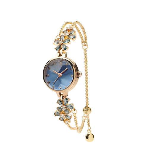 TIME100 Women's Bracelet Watches Ladies Quartz Wrist Watch with Green Dial Bezel with Crystals in Movement Bracelet Strap with Diamonds Waterproof