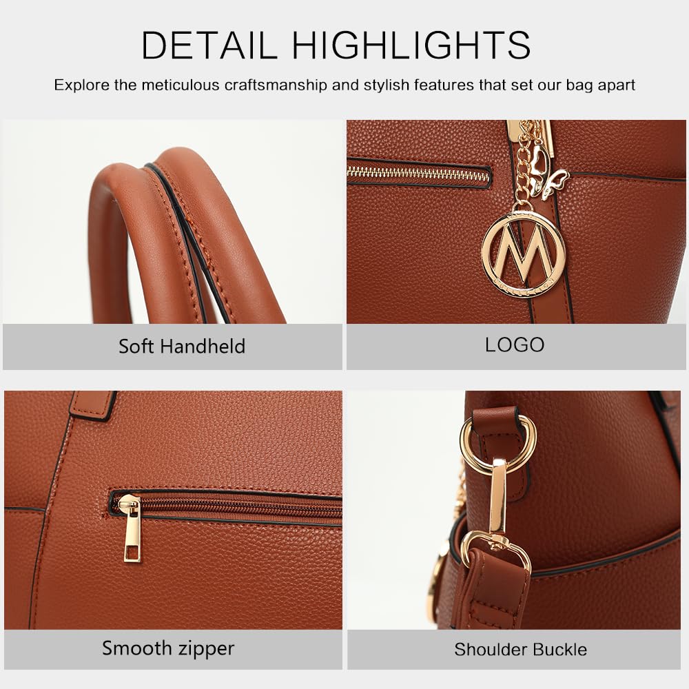 MKF Collection Tote Bag for Women Vegan Leather Shoulder Bag – Top-Handle Purse, Ladies Handbag by Mia K