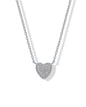 PAVOI 14K Gold Plated Cubic Zirconia Heart Necklace | Cute Dainty Love Pendant Necklaces for Women - Valentines Day Trendy Jewelry