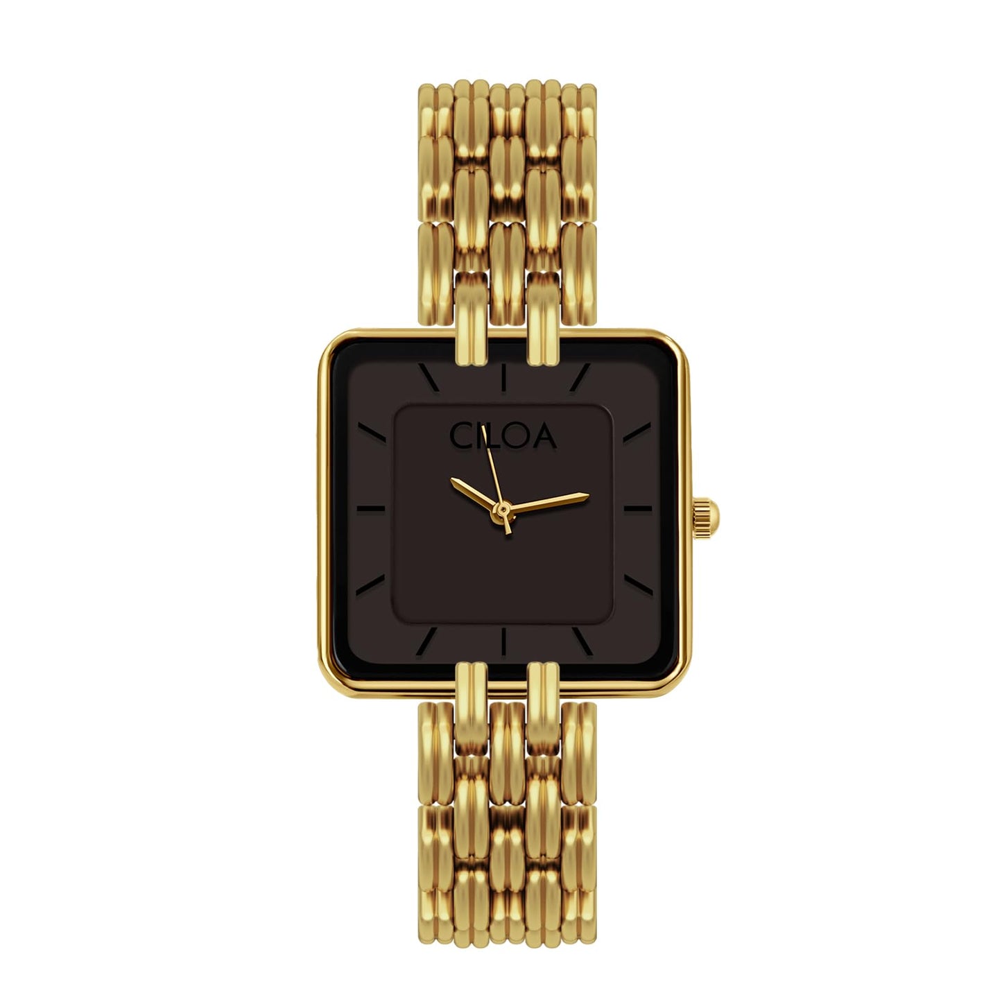 Women's Leather Strap Watch Dainty Elegant Gold Watches for Women Classic Casual Fashion Square Ladies Watch Gifts Present for Her