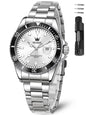 OLEVS Watch Women Silver Watches for Women Luxury for Small Wrists Dress Stainless Steel Women's Wrist Watches Easy to Read Reloj para Mujer Black/Blue/Gold/Green/Pink/Purple