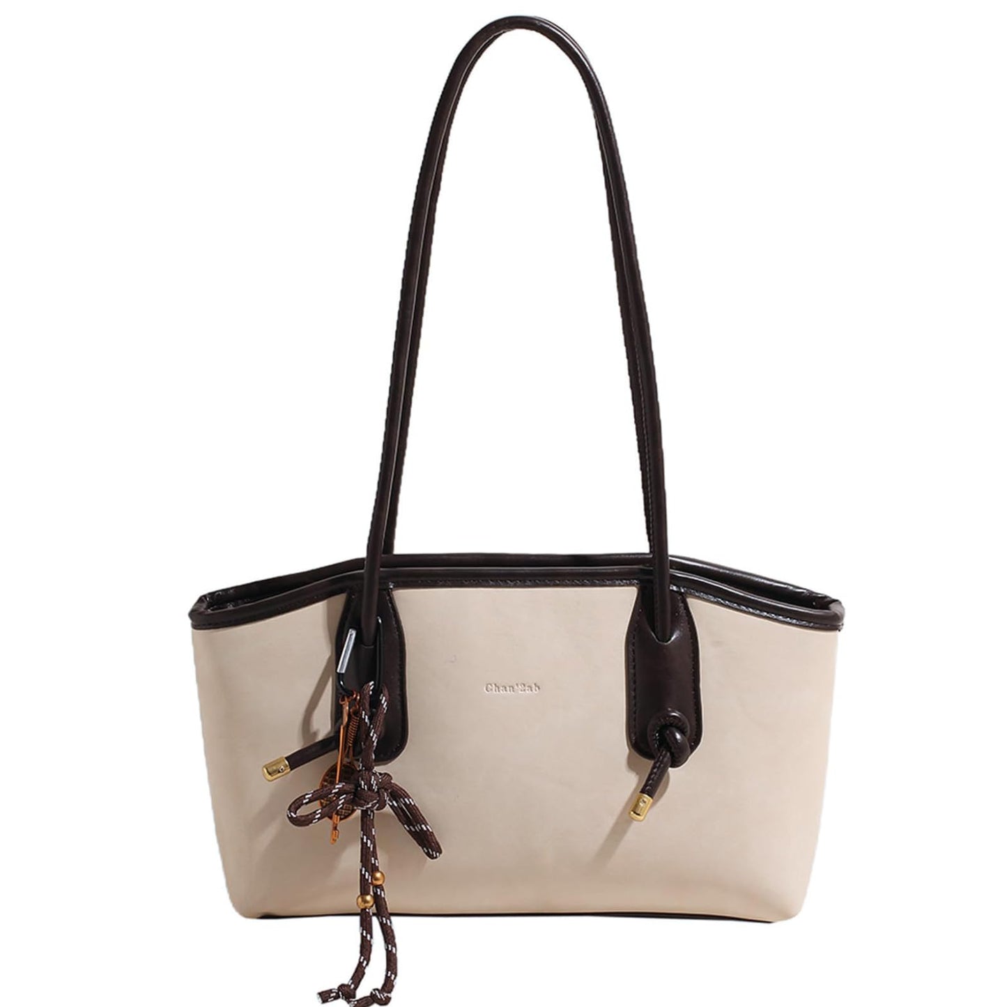 Shoulder Bag for Women Brown Purse Vintage Leather Shoulder Handbag Trendy Everyday Purse with Pendant