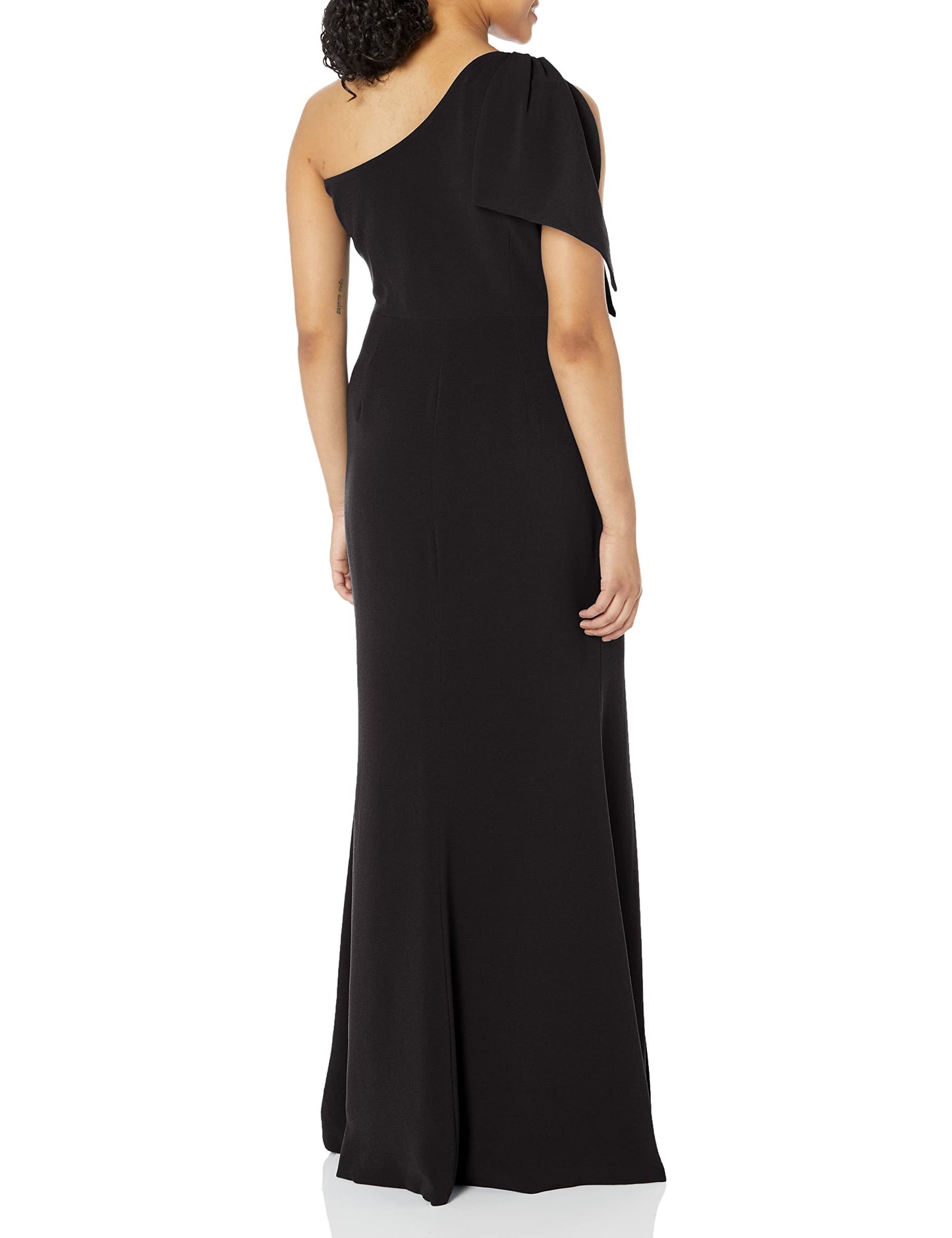 Over 80% Off Dress the Population Womens Georgina One Shoulder Bow Detail Trumpet Gown Long Dress, Peacock Blue, Medium US